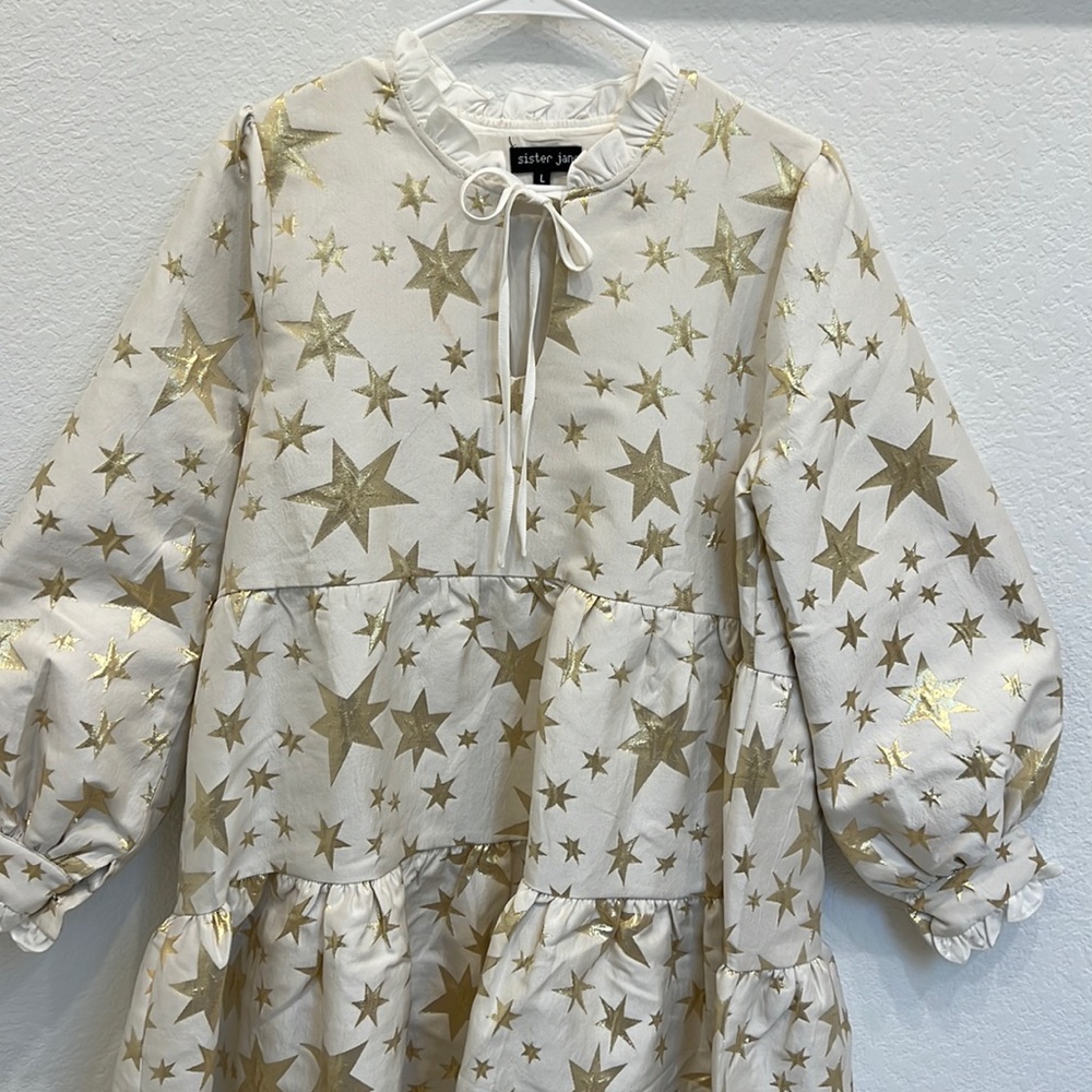 Sister Jane gold star tired dress.